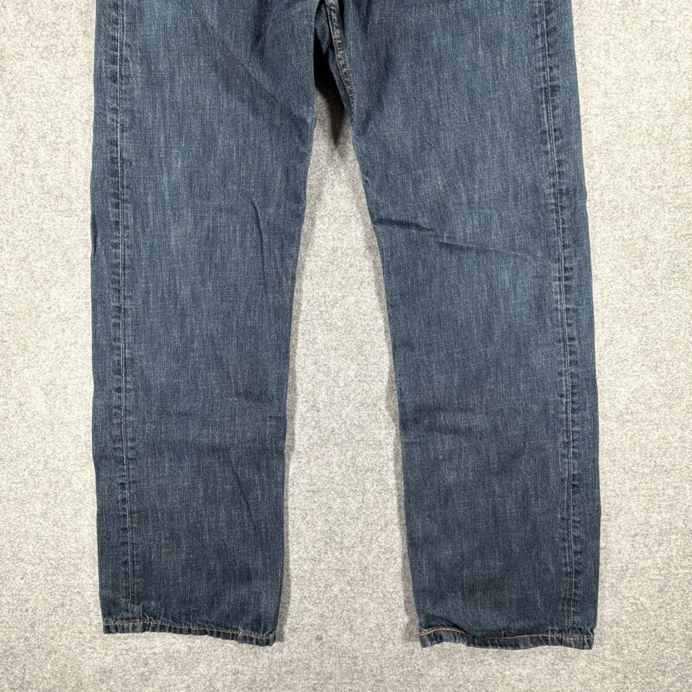 Levis 569 Jeans Mens 34x36 (Fits 35x31) Blue Straight Fit Loose Grunge Skater